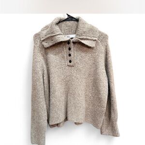 Zara Taupe Cowl Neck Sweater